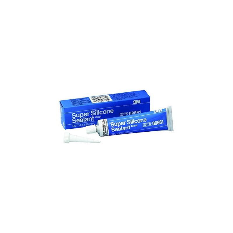 3M 08661 Clear Super Silicone Seal Tube - 3 oz.