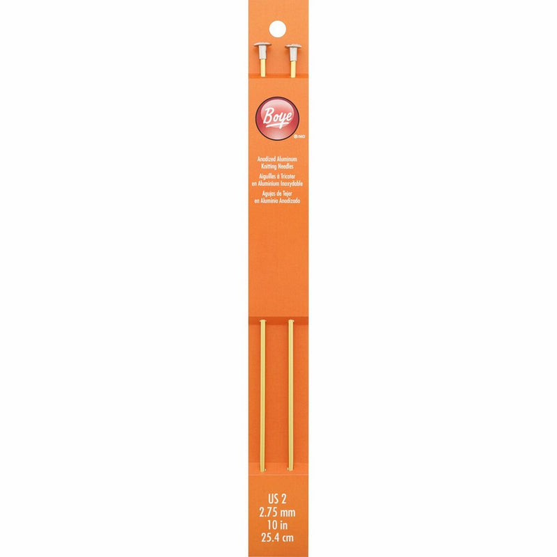 Jo-Ann Fabric and Craft Stores Boye Single Point Aluminum Knitting Needles Chestnut Brown 10 Inch -Size 2