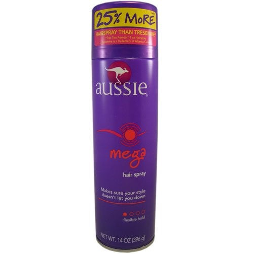 Aussie Hairspray Mega Flexible Hold Aerosol 14 Ounce (414ml)