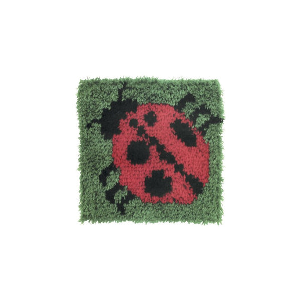 Caron Natura Latch-Hook Kit, Ladybug, 12" X 12"