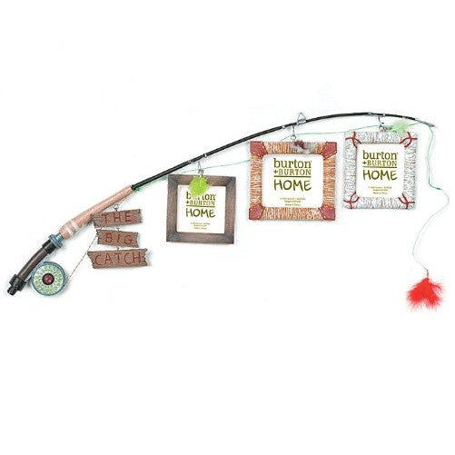 The BIG Catch FLY Fishing Pole Photo Picture Holder Frame Themed Decor