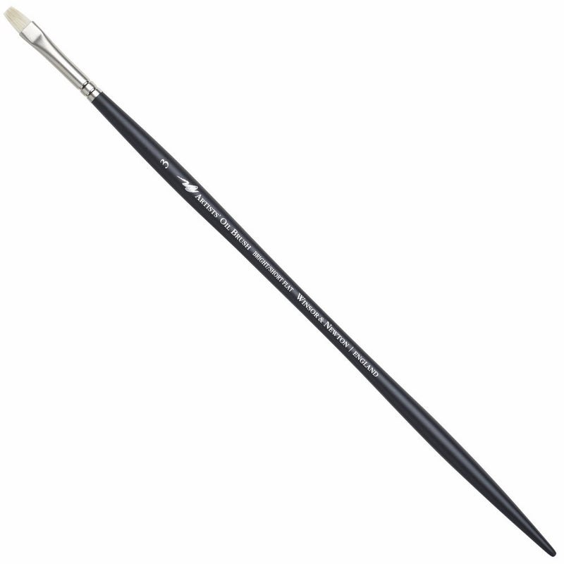 Winsor & Newton Artists' Oil Brush - Bright (Long Handle) - Size #3