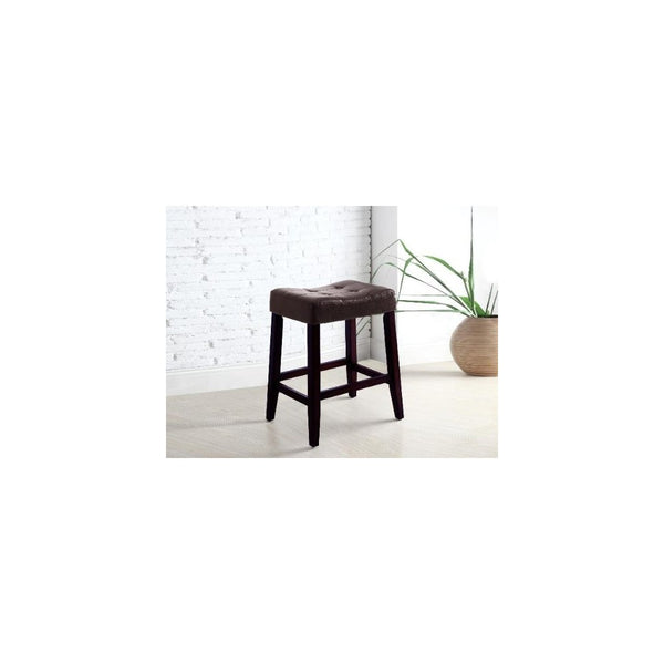 2 24" Saddle Back Espresso Bar Stools