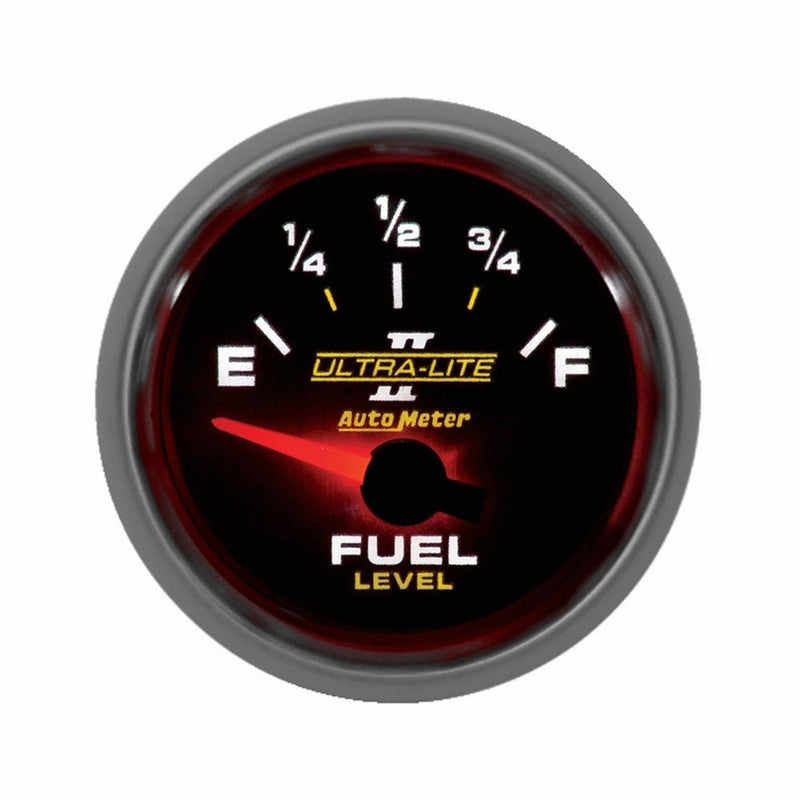 Auto Meter 4916 Ultra-Lite II 2-1/16" 240-33 ohms Short Sweep Electric Fuel Level Gauge
