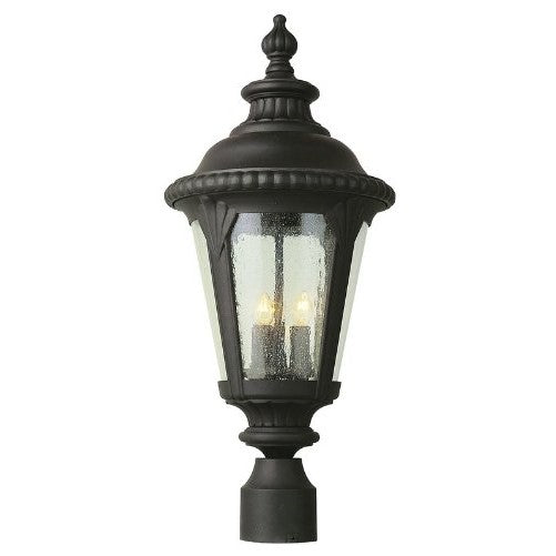 Trans Globe Lighting 5047 Three Light Outdoor Post Light, Rust