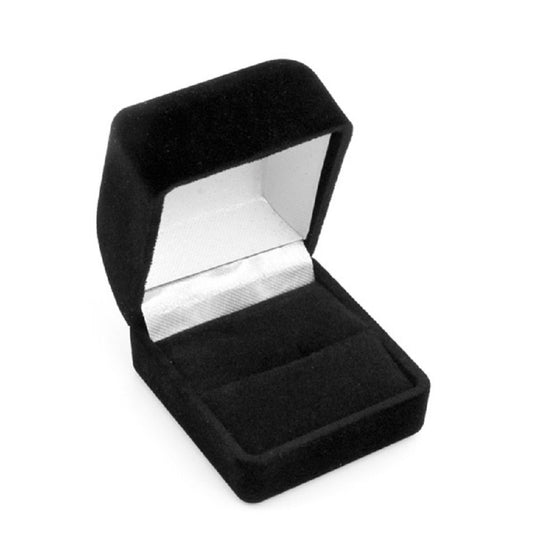 Black Flocked Ring Gift Box Jewelry Display