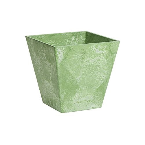 Artstone Ella Square Planter, Sage, 12-Inch