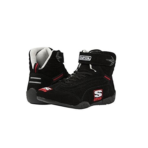 Simpson Racing AD950BK Adrenaline Black Size 9-1/2 SFI Approved Driving Shoes