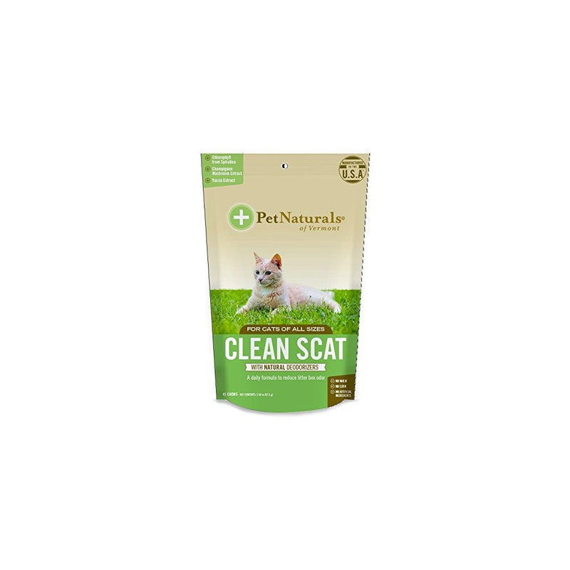 Pet Naturals of Vermont - Clean Scat, Digestive Support and Litter Box Odor Control for Cats, 45 Bite-Sized Chews