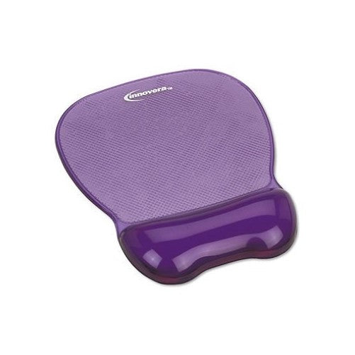 Innovera : Gel Mouse Pad with Wrist Rest, Nonskid Base, 8-1/4 x 9-5/8, Purple -:- Sold as 2 Packs of - 1 - / - Total of 2 Each
