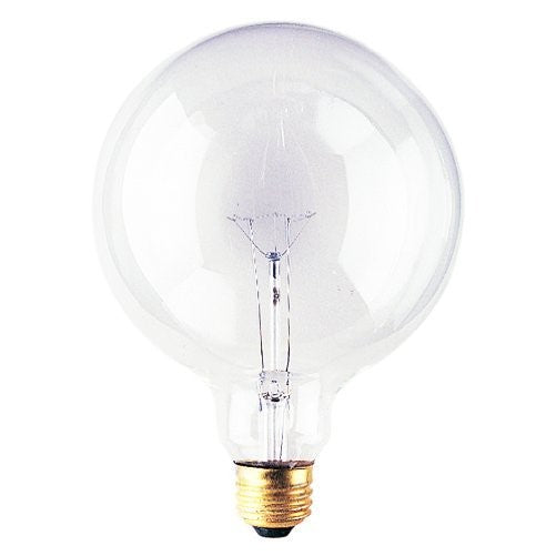 Bulbrite 100G40CL 100W G40 Globe 125V Medium Base Light Bulb, Clear