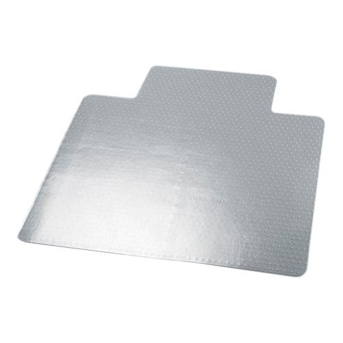 Universal UNV56807 53" Length, 45" Width, Clear Color, Vinyl Cleated Chair Mat for Low and Medium Pile Carpet with Lip