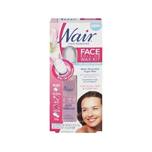 Nair Hair Remover Face Roll-On Wax Kit (3 Pack)