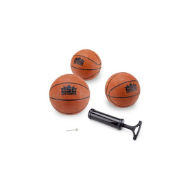 Crown Sporting Goods Mini Basketball with Needle and Inflation Pump (Set of 3), 5-Inch