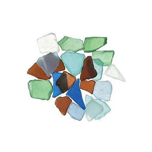 Darice Bulk Buy DIY Crafts Sea Glass in Mesh Bag Multicolor Rainbow Mix 1lb (3-Pack) 1140-67