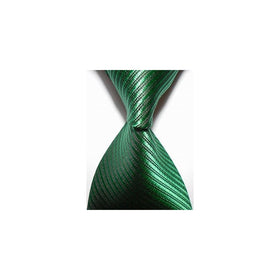 New Striped Green Jacquard Woven Men's Tie Necktie