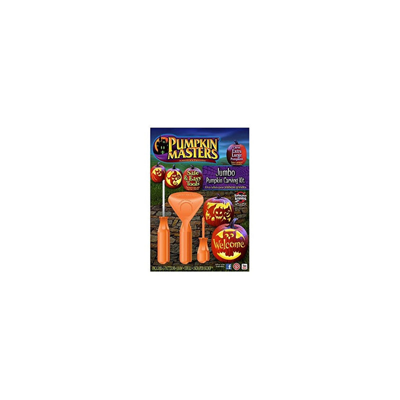 Jumbo Pumpkin Carving Kit for Extra Large Pumpkins 14 Inches and Up - Orange