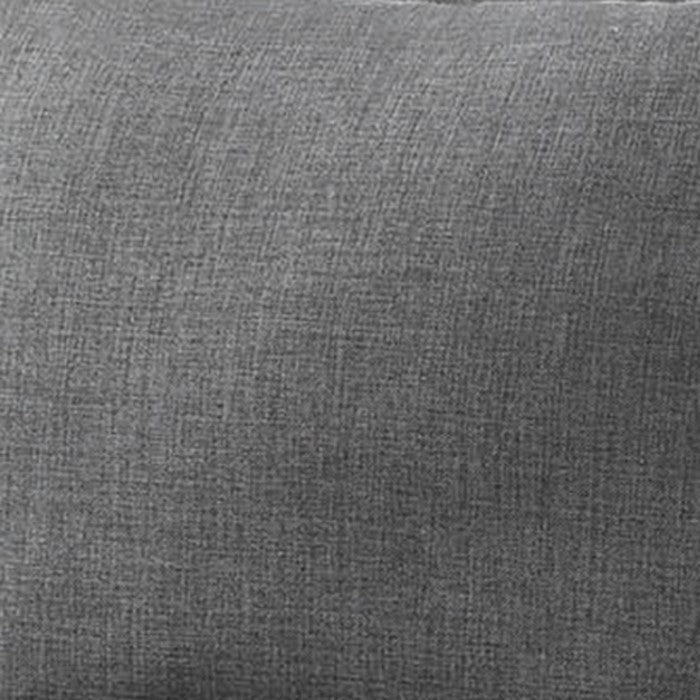 Fabric Upholstered Pillow Chair with Wooden Angled Legs,Gray and Brown