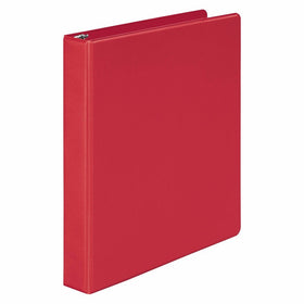 Wilson Jones 3 Ring Binder 1 Inch, Round Ring Binder, Basic, 368 Series, Red (W368-14NR)