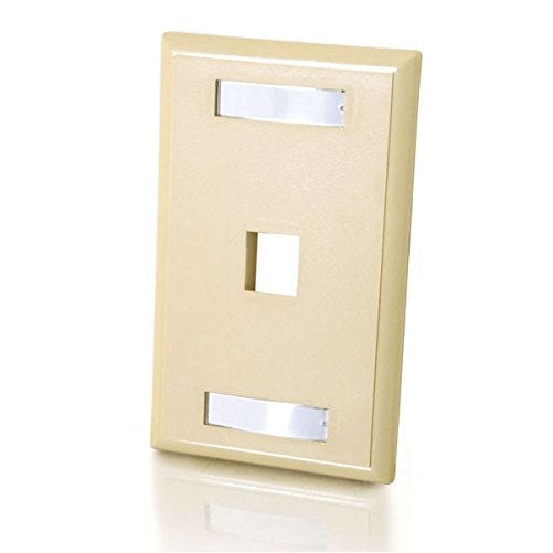 C2G/Cables to Go 03710 One Port Keystone Single Gang Wall Plate