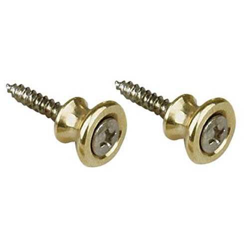 Gibson Gear PREP-010 Strap Buttons, Brass, 2 Pack