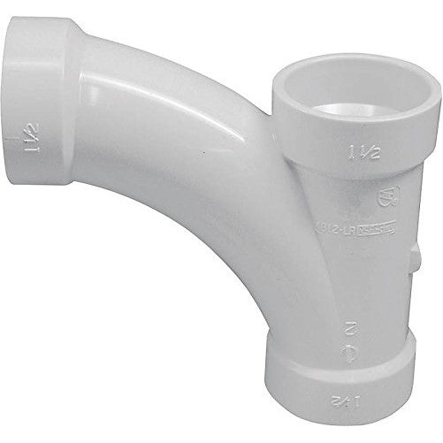 Genova Products 72515 Combination Tee-Wye Pipe Fitting, 1 1/2"