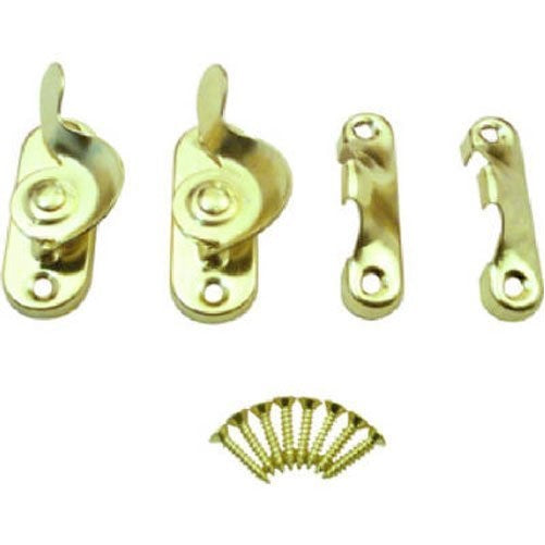 Slide-Co 171118 Sash Lock (1 Pack), Steel/Brass