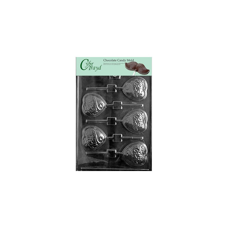 Cybrtrayd V035 Be My Valentine Lolly Valentine Chocolate Candy Mold, 8-Inch by 10-Inch