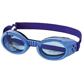 Doggles ILS Medium Shiny Blue Frame with Blue Lens Dog Goggles