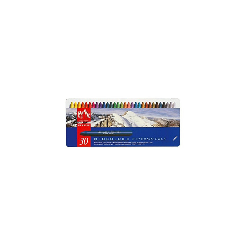 Caran d'Ache Classic Neocolor II Water-Soluble Pastels, 30 Colors