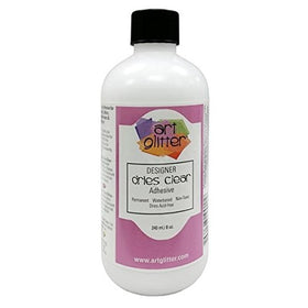 Art Institute Glitter Dries Clear Adhesive Glue 8 ounce (Flat Cap) Refill Bottle