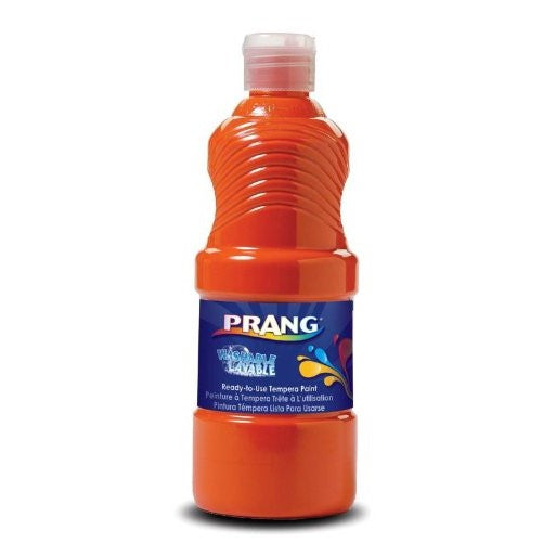 Prang Ready-to-Use Washable Tempera Paint, 16 oz Bottle, Orange (10702)