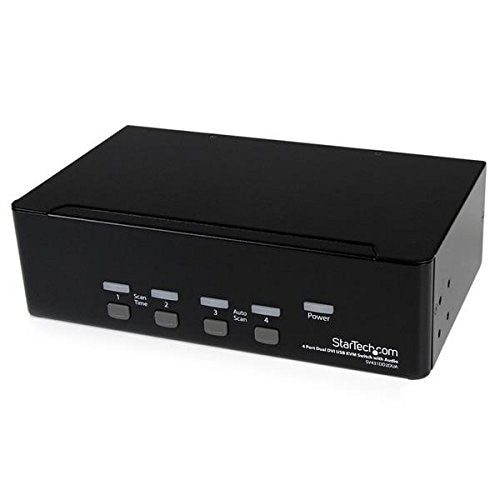 StarTech.com 4 Port Dual DVI USB KVM Switch with Audio and USB 2.0 Hub (SV431DD2DUA)