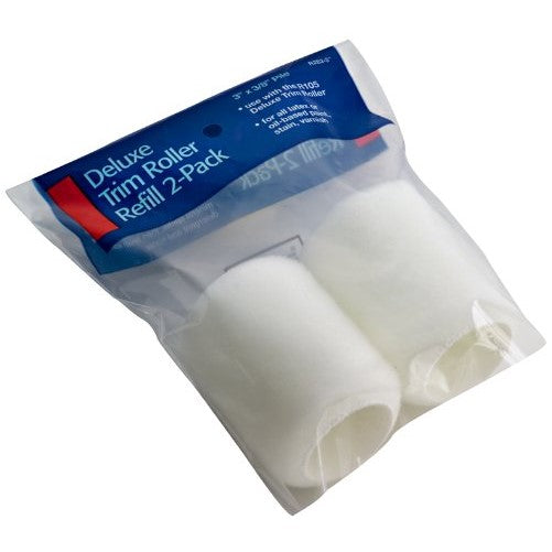 Wooster Brush R282-3 Deluxe Trim Roller, 2-Pack Refill, 3/8-Inch Nap, 3-Inch