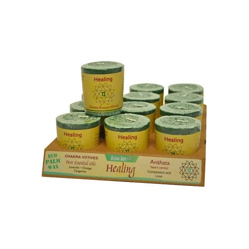 Candle Votive Healing Green 2 Ounces (12 Count)