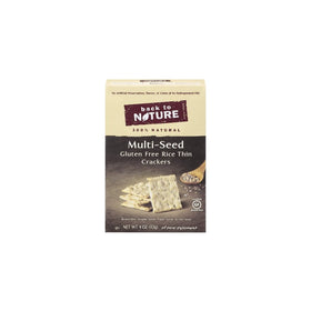 Back To Nature Gluten Free, Non GMO, Multi-Seed Rice Thin Crackers, 4 Ounce (Pack of 12)