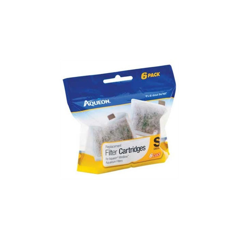 Aqueon QuietFlow Filter Cartridge, Small, 6-Pack