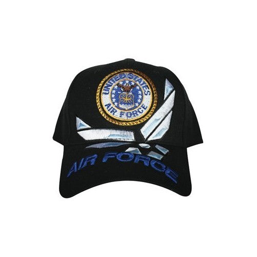 Fox Outdoor 78-523 Embroidered Ball Cap, Black - U S Air Force