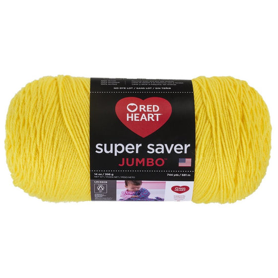 Red Heart Super Saver Jumbo Yarn, Bright Yellow