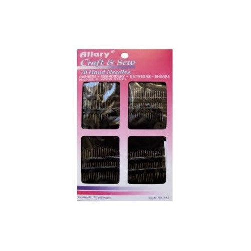 70 Piece Hand Needles. Darners, Embroidery, Betweens and Sharps. Variety of Sizes for Every Projects.