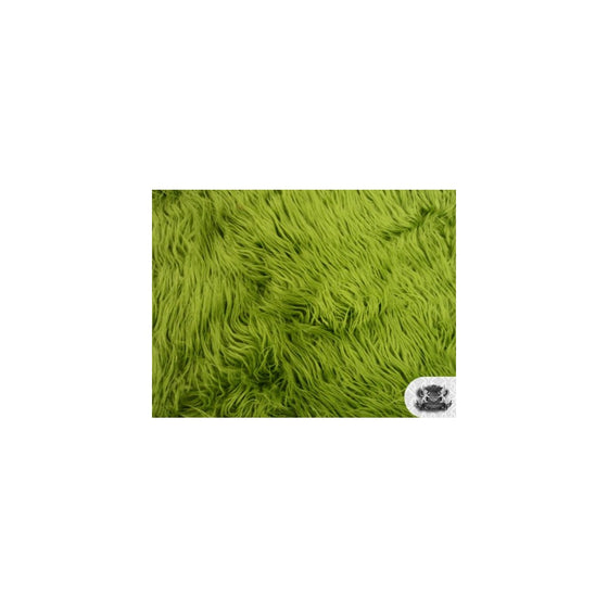 Faux / Fake Fur Mongolian OLIVE GREEN Fabric by the Yard