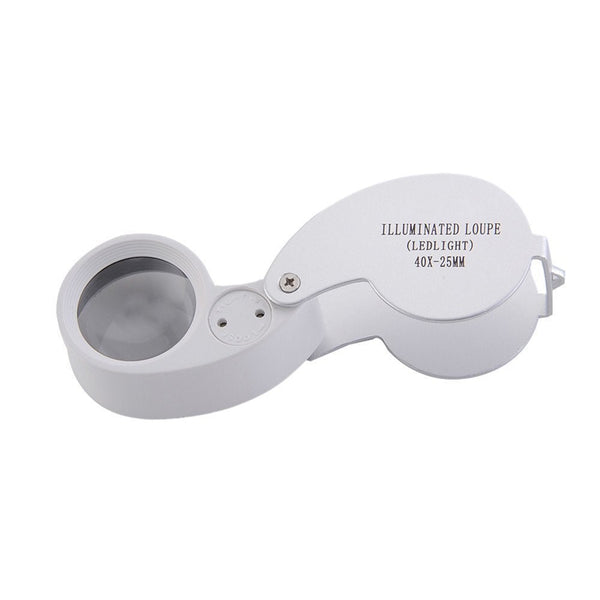 NYKKOLA Illuminated Jewelers Eye Loupe 40x-25mm with Led Lighting