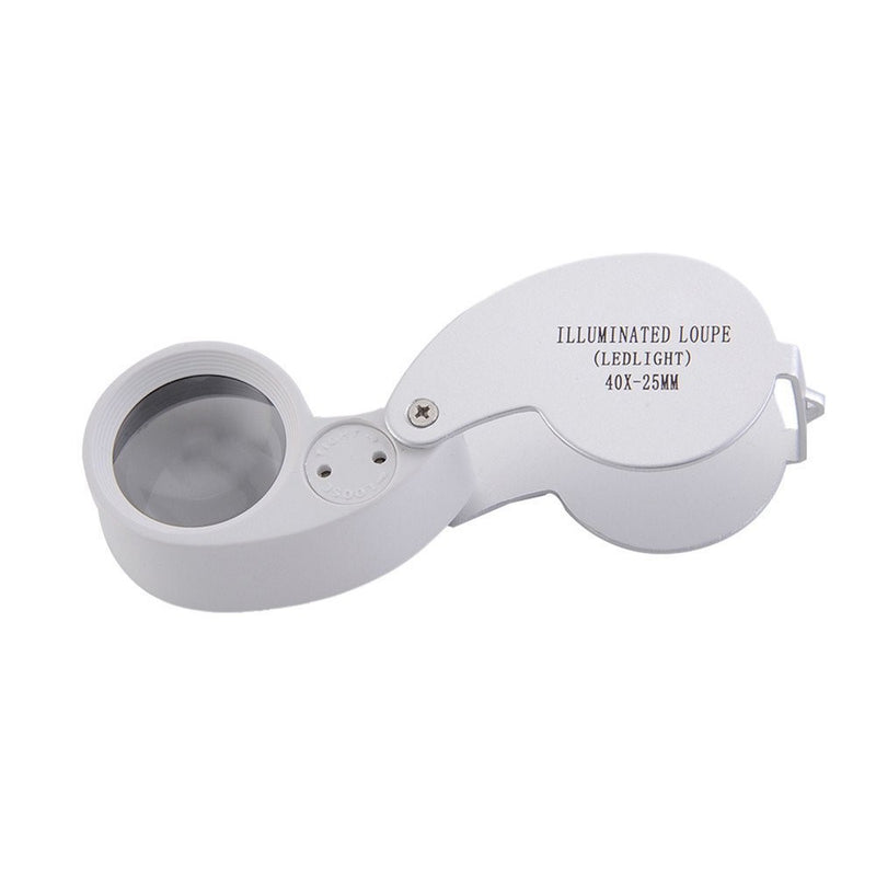 NYKKOLA Illuminated Jewelers Eye Loupe 40x-25mm with Led Lighting
