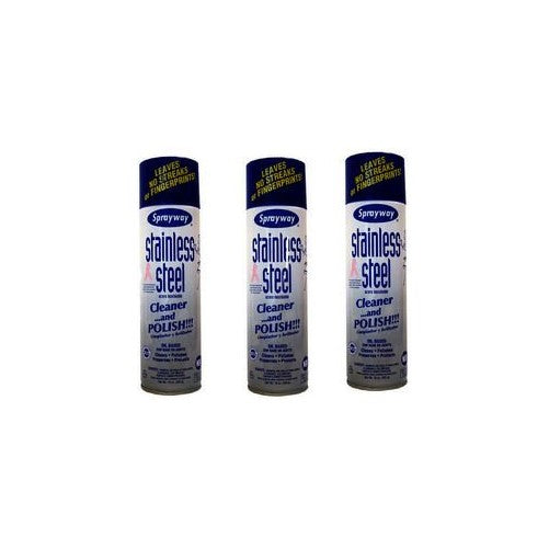 Sprayway Stainless Steel Cleaner 3Pk 15oz Cans