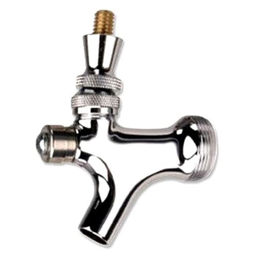 Draft Warehouse Self Closing Chrome Beer Faucet with Brass Lever