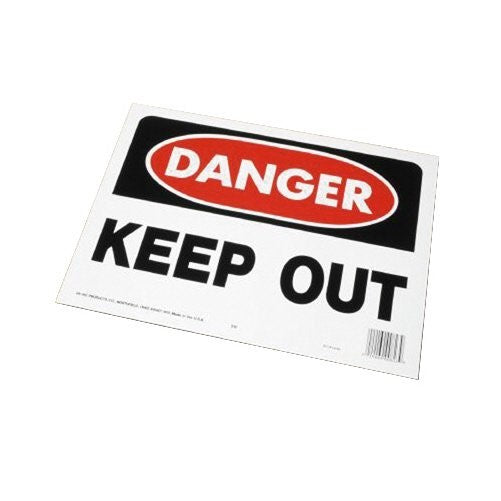 9" X 12" "Danger: Keep Out" Sign