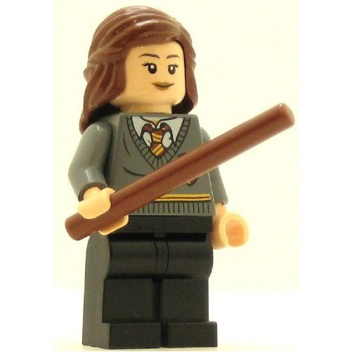 LEGO Harry Potter Minifig Hermione Gryffindor Stripe and Shield Torso Black Legs