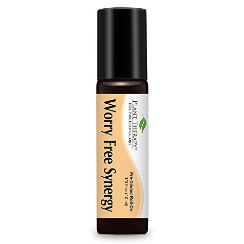 Worry Free (Stress Free) Synergy Pre-diluted Essential Oil Roll-on. 10 ml (1/3 oz). Ready to Use! Blend Of: Lavender, Marjoram, Ylang Ylang, Sandalwood, Peru Balsam and Roman Chamomile.