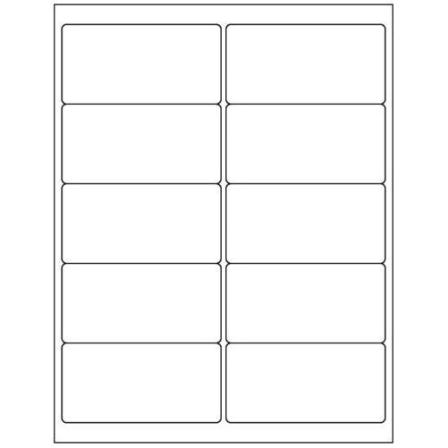 Premium Life White Self Adhesive Labels 2 X 4 (Word Size) Pack/100 Sheets 10-up 1000 Labels