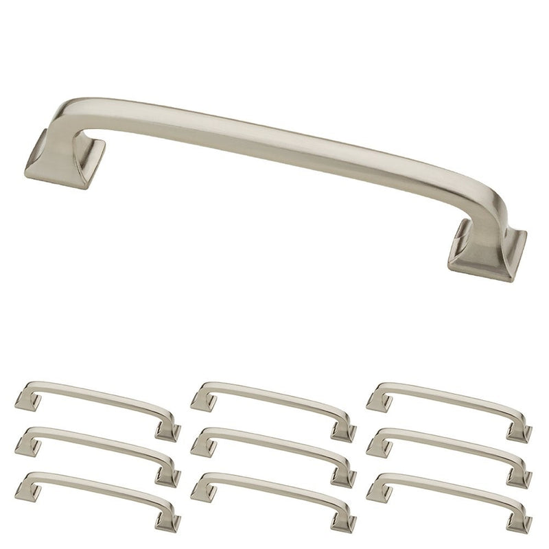 Franklin Brass P29613K-SN-B Satin Nickel 4-Inch Lombard Kitchen or Furniture Cabinet Hardware Drawer Handle Pull, 10 pack